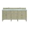 James Martin Vanities 72'' Double Vanity, Whitewashed Oak w/ 3 CM Carrara White Marble Top 424-V72-WWO-3CAR - alternate 1